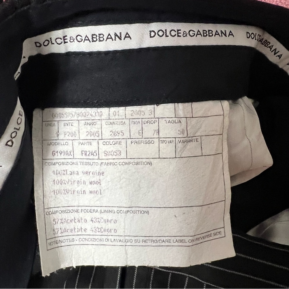 Dolce & Gabbana Sicily 2 pieces Suit In Stretch Pinstripe Wool men’s size 50 - Picture 15 of 16